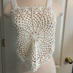 Rebecca Taylor Crochet Cropped Top S